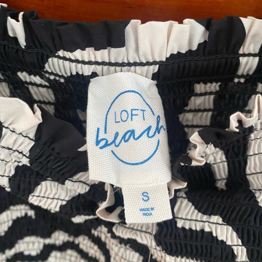 LOFT Black and White Patterned Dress - Picture 4 of 4